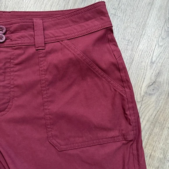 Eddie Bauer Maroon Women's Rolled Hem Bermuda Shorts - Size 8 - Picture 5 of 15